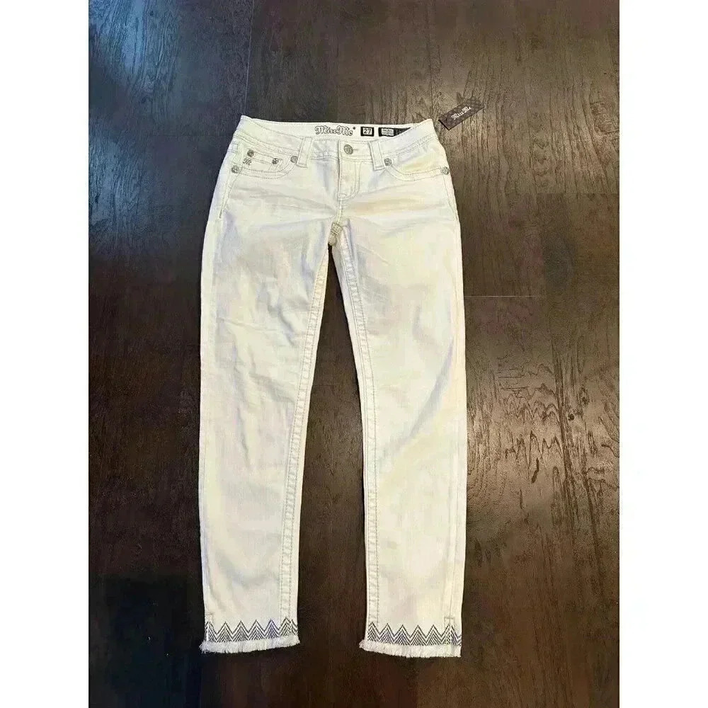 Nwt Miss Me Women's White Jeans b42